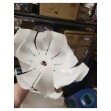 White Ceiling Fan Blade Set with Frosted Light Cover