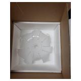 White Ceiling Fan Blade Set with Frosted Light Cover