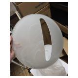 White Ceiling Fan Blade Set with Frosted Light Cover