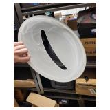 White Ceiling Fan Blade Set with Frosted Light Cover