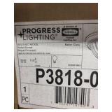 Lot of 6 Progress Lighting Brushed Nickel Ceiling Fixtures with Melon Glass