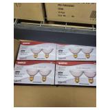 Multiple Boxes of SATCO 60W Halogen Bulbs with Medium Base