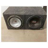 Used Dual Subwoofer Box with Kenwood and MTX Subwoofers
