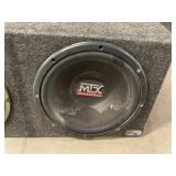 Used Dual Subwoofer Box with Kenwood and MTX Subwoofers