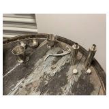 Portable Stainless Steel Travel Bar Set with Flasks and Shot Glasses