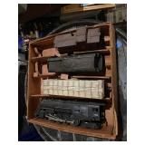 Set of Vintage Model Trains and Station