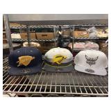 Set of 3 NBA Team Logo Baseball Caps - Mitchell & Ness