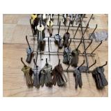 Set of 250 Assorted Blank Keys on Display Rack
