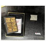 Zippo Lighter with Brass Camel Designs in Original Box