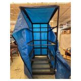 Heavy-Duty Rolling Rack w/ Cover – Built to Last! Durable welded steel frame with a tough powder-coated finish. Rolls smoothly on carpet, vinyl, wood, or concrete with 2 fixed and 2 swivel casters. 