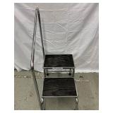 MSRP $1000 Heavy Duty Bariatric Dual Platform Step– Chrome Steel Frame, Skid-Resistant Rubber Mats, 600 lb Capacity! Handrail for Extra Support & Safety – Built Tough for Clinical & Home Use!