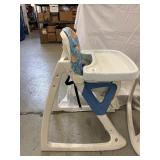 Lot of 2 Vintage Fisher-Price High Chairs! Classic design meets practical function — these sturdy high chairs grow with your little one, offering adjustable height settings for the perfect fit at an
