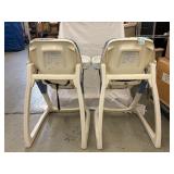 Lot of 2 Vintage Fisher-Price High Chairs! Classic design meets practical function — these sturdy high chairs grow with your little one, offering adjustable height settings for the perfect fit at an