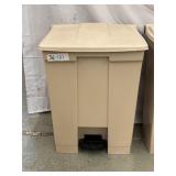 Lot of 3 Rubbermaid Commercial Step-On Trash Cans – Commercial Indoor Utility Bins with Hands-Free Pedal, Slow-Close Lid & Tough All-Plastic Build – Great for Sanitary Waste Control!