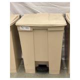 Lot of 3 Rubbermaid Commercial Step-On Trash Cans – Commercial Indoor Utility Bins with Hands-Free Pedal, Slow-Close Lid & Tough All-Plastic Build – Great for Sanitary Waste Control!