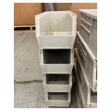 Massive Lot In Huge Gaylord of AkroBins by Akro-Mils in the Color Stone – Stackable Plastic Storage Bins Made in the USA – Various Sizes for Versatile Organization and Durable Storage Solutions - 