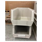 Massive Lot In Huge Gaylord of AkroBins by Akro-Mils in the Color Stone – Stackable Plastic Storage Bins Made in the USA – Various Sizes for Versatile Organization and Durable Storage Solutions - 