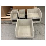 #2 Massive Lot In Huge Gaylord of AkroBins by Akro-Mils in the Color Stone – Stackable Plastic Storage Bins Made in the USA – Various Sizes for Versatile Organization and Durable Storage Solutions