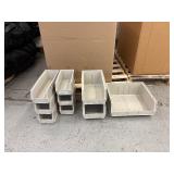 #3 Massive Lot In Huge Gaylord of AkroBins by Akro-Mils in the Color Stone – Stackable Plastic Storage Bins Made in the USA – Various Sizes for Versatile Organization and Durable Storage Solutions