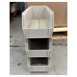 #3 Massive Lot In Huge Gaylord of AkroBins by Akro-Mils in the Color Stone – Stackable Plastic Storage Bins Made in the USA – Various Sizes for Versatile Organization and Durable Storage Solutions