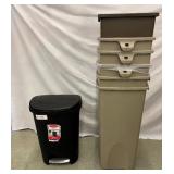 Lot of 7 Rubbermaid Trash Bins – Varying Sizes- Durable, Space-Saving Waste Containers – Perfect for Tight Spaces Like Desksides, Kitchens & Bars!