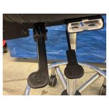 Multi Functional Ergonomic Lab Stool Chair With Foot Ring -Comfort form-fitting back, thick cushioning, polished aluminum base & smooth swivel. Ideal for drafting, lab, or tall desk use -Seat Has 