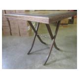 (EW7) Vintage Wood Folding Table wi...
