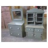 (CS) 2pc Vintage Wood Handmade Play...