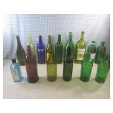 (D-2) Assorted Colored Glass Bottle...