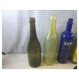 (D-2) Assorted Colored Glass Bottle...