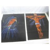 (CSB) 2 Vintage Velvet Paintings 25...