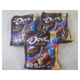 (B-2) 3 Bags of Dove Assorted Silky...