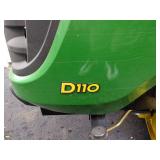 Low Hours John Deere D110 42 INCH Riding Mower With Twin Bagger