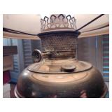 3 Vintage Hurricane oil lamps, Colonial style