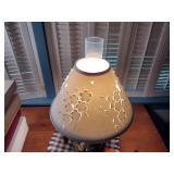 3 Vintage Hurricane oil lamps, Colonial style