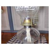 3 Vintage Hurricane oil lamps, Colonial style
