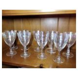 9 Fostoria Irredescent Goblets