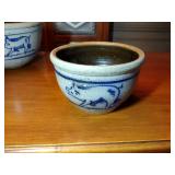 4 Vintage 1985 Rowe Pottery Works Salt Glaze Crock Bowls Pig on the Run, Various sizes