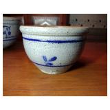 4 Vintage 1985 Rowe Pottery Works Salt Glaze Crock Bowls Pig on the Run, Various sizes