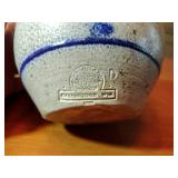 4 Vintage 1985 Rowe Pottery Works Salt Glaze Crock Bowls Pig on the Run, Various sizes