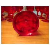 21 Fostoria Coin Glass Ruby Red Footed Water / Wine / Sherbet Goblets: 4” x 5” and  4” x 6 ½”
