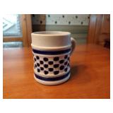 14 colonial Williamsburg Small salt glazed checkerboard mugs