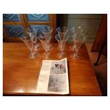 8 Williamsburg Glassware by Royal Leerdam Teardrop Goblet Pilsener Glass 7 ⅞”