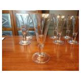 8 Williamsburg Glassware by Royal Leerdam Teardrop Goblet Pilsener Glass 7 ⅞”
