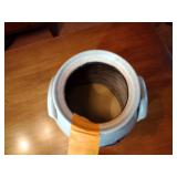 Salmon Falls Stoneware 1998 crock with lid, Blueberry Basket design 8 ½” T