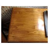 Wood 3-drawer Dresser, L 31 ½” x H 30” x W 18”; 1-drawer wood night stand, L 17” x H 24 ½” x W 17
