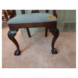 2 Accent Side Chairs with arms 26” x 20” x H 42 ½” (red) and 21” x 18” x H 38 ½