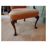 2 Accent Side Chairs with arms 26” x 20” x H 42 ½” (red) and 21” x 18” x H 38 ½