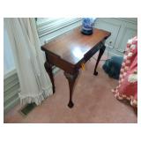Chippendale Style Gate-leg Game/Console Table w ball & claw feet & single drawer. L 32”xW 16” x H 29”