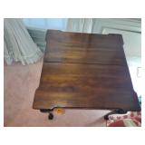 Chippendale Style Gate-leg Game/Console Table w ball & claw feet & single drawer. L 32”xW 16” x H 29”